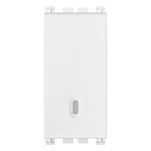 Pulsante 1P NO 10A Illuminabile Bianco